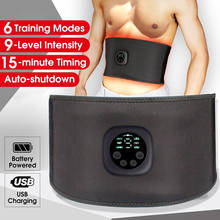 Electric Muscle Stimulator Slimming Belt Waist Abdomen Massager Vibration Lumbar Spine Therpy Trainer Fitness Health Care Tool 2024 - buy cheap