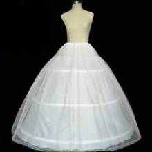 Enagua de crinolina blanca de 3 aros, 2 capas, debajo de la falda, vestido de novia 2024 - compra barato