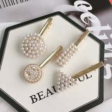 Classic Geometric Round Pearl Hair Clip For Women Fashion New Barrettes Party Hairpins Trendy Hair Accessories Head Wear 2024 - buy cheap