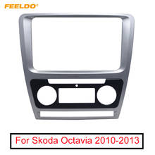 FEELDO Car Radio Stereo 2DIN Fascia Panel Refitting Frame Facia Trim Install Mount Kit For Skoda Octavia (10~13) Auto A/C 2024 - buy cheap