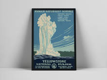 Винтажный постер для путешествий Yellowstone, американский национальный парк, Классический настенный художественный постер, принт гейзера, художественный Декор для гостиной 2024 - купить недорого