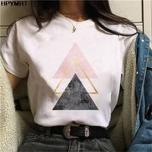 Camiseta con estampado geométrico para mujer, remera estampada de los 90, Tops Harajuku, camiseta de manga corta, ropa para mujer 2024 - compra barato
