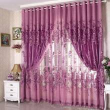 High-Grade Curtain Peony Punching Half Shading Rotten Yarn Curtain For living Room Bedroom Kitchen Tulle Curtains Valance Drapes 2024 - buy cheap