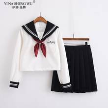 Uniforme escolar branco e preto, uniforme japonês de escola, roupa para estudantes, para meninas 2024 - compre barato