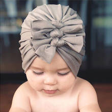 Girls Cotton cap Elastic Scarf Turban Head Wrap Cap hats Baby newborn Soft hat kids Toddlers photography accessories 18colors 2024 - buy cheap