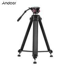 Andoer Профессиональный алюминиевый видео штатив с жидкой гидравлической головкой для Canon Nikon Sony DSLR ILDC камера с нейлоновой сумкой для хранения 2024 - купить недорого