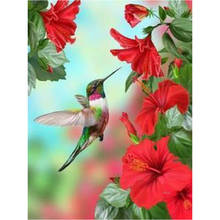 Diamond Embroidery Hummingbird DIY Needlework Diamond Painting Cross Stitch flower picture 5D Rhinestones Painting Home Decor 2024 - buy cheap