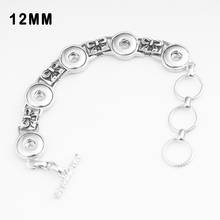 12mm  Ribbon  snap button jewelry   charm bracelet   for Women  GIRLS  Mr137 2024 - buy cheap