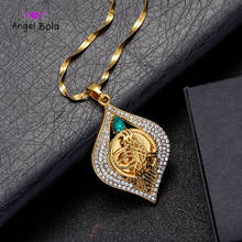 Wholesale Crystal Allah Pendant and Necklaces for Women Islam Muslims New Jewelry Arab Gifts Middle East Jewelry No Faded 2024 - buy cheap