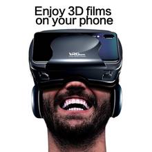 Óculos de realidade virtual 3d vrg pro para celular, óculos montados na cabeça, smart vr player pro, fone de ouvido para iphone e android controle 2024 - compre barato