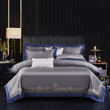 New 1000TC Egyptian Cotton Bedlinen embroidery bedcover duvet cover bedsheet  pillowcase bedding set Bed Set 2024 - buy cheap