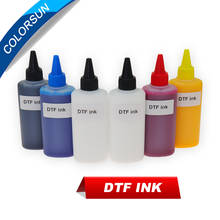 Colorsun-tinta de impresión DTF, 6x100ML, para película de impresora directa, transferencia de calor para película de PET, tinta de transferencia de polvo de fusión en caliente 2024 - compra barato
