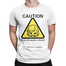 Определенная футболка с научным электрошоком, Мужская футболка для отдыха, определенная научная футболка с изображением железного пистолета миска, аниме футболка 2024 - купить недорого
