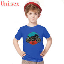 Cafe racer-Camiseta de motocicleta para niños y niñas, ropa para adolescentes, ropa para niños 2024 - compra barato