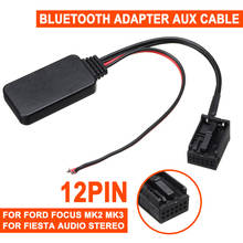 12V 12Pin Rear Port Car bluetooth Adapter Wireless Audio Stereo Auto Accessories For Ford for Focus Mk2 MK3 for Fiesta Aux Cable 2024 - buy cheap