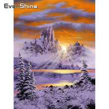 Evershine Diamond Painting Scenery With Square Rhinestones Embroidery Winter Cross Stitch Mosaic Kit Home Decoration 2024 - buy cheap