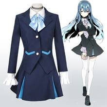 Alta qualidade anime japonês kiznaiver sonozaki noriko homem mulher cosplay traje superior + camisa saia gravata borboleta gargantilha 2024 - compre barato