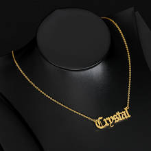 Personalized Name Necklace, Customized Nameplate Necklace, Custom Name Necklace, Old English style Custom Jewelry Bijoux Femme 2024 - buy cheap