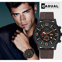 Fashion Sports Watch Men 2019 New Mens Watches Top Brand Luxury Quartz Watch Leather Waterproof Military Clock Relogio Masculino 2024 - buy cheap