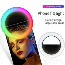 Rgb Mobile Phone Fill Light Led Live Beauty Mobile Phone Selfie Ring Light Usb Colorful Lamp 2024 - buy cheap