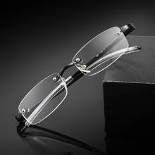 Elbru óculos de leitura sem armação quadrado, unissex, com dioptria + 1.0 a + 3.0 2024 - compre barato