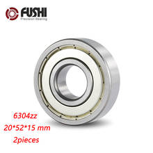 6304ZZ Bearing 20*52*15 mm ABEC-3 2PCS For Blower Vacuums Saw Trimmer Deep Groove 6304 Z ZZ Ball Bearings 6304Z 2024 - buy cheap