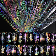 1 Roll 4*100cm Holographic Nail Foil Flame Dandelion Panda Bamboo Holo Nail Art Transfer Sticker Water Slide Nail Art Decals 2024 - buy cheap