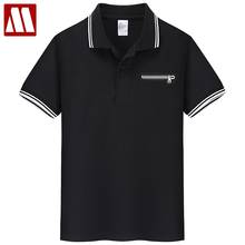 Polo de manga corta con cremallera falsa para mujer, camiseta de Golf bordada para mujer, XS-3XL de algodón a rayas, 10 colores, camisetas de verano 2024 - compra barato