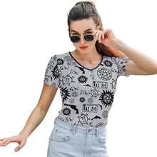 Supernatural T Shirt Street Style T-Shirt New Fashion Lady Short-Sleeve Print O Neck Polyester Tshirt 2024 - buy cheap