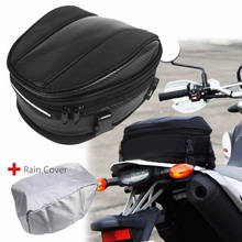 Motorcycle Tail Seat Bag Waterproof Luggage Bag Helmet Bag Durable Black 2024 - buy cheap