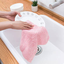 Pano de limpeza absorvente de cozinha, pano de limpeza, microfibra doméstica, toalhas, talheres, não gruda, óleo de limpeza, toalha de limpeza 2024 - compre barato