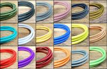 2m 3m 5m or 10m VDE Certified 2 Core Round Textile Electrical Wire Colorful Fabric Cable Flexible Vintage Lamp Power Cord 2024 - buy cheap