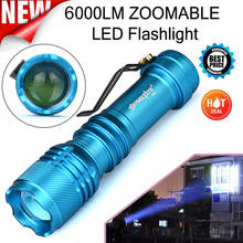 Мощные тактические фонарики, портативные светодиодные фонарики для кемпинга, 3 режима, масштабируемый фонарик, фонари для самообороны, 6 шт./лот Z50 2024 - купить недорого