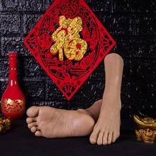 27*23cm TPE Simulation foot mannequin body, real person reverse Dark complexion shooting and display props 4601 one piece D336 2024 - buy cheap