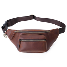 Men Waist Bags Crossbody Shoulder Bag Real Genuine Leather Man Belt Pouch Travel Waist Pack Cowhide Cell Phone Pocket Fanny Pack 2024 - buy cheap