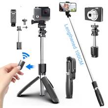 Palo de Selfie inalámbrico 4 en 1, Bluetooth, para teléfonos inteligentes con Gopro y cámaras de acción, monopié plegable y trípode Universal 2024 - compra barato