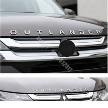 Adesivo cromado para carro com emblema, acessórios para mitsubishi outlander 2013-2021 2024 - compre barato