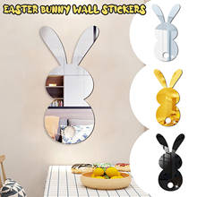 Easter Bunny Wall Stickers Rabbit Shape Acrylic Mirror Sticker For Home Living Room Wall Decor Decals Easter Party Supplies FN60 2024 - buy cheap