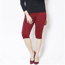 Капри женские брюки 2021 для женщин с эластичной резинкой на талии укороченные штаны Длина штаны размера плюс 4XL обтягивающие леггинсы женский тонкий белые Капри M826 2024 - купить недорого