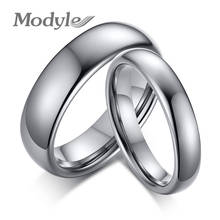 Modyle 2022 New Custom Name Tungsten Wedding Rings for Women Men Simple Classic Engagement Wedding Bands Couples Jewelry 2024 - buy cheap