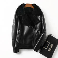 Real Fur Coat Genuine Streetwear Leather 2020 Sheepskin Winter Women Korean Wool Jacket Sheep Shearling 1807 2024 - buy cheap
