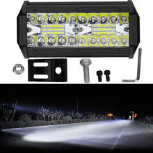 Barra de luz de led para carro, alta potência, super brilhante, 60w, luz de trabalho, off road, 12v, 24v, para carro, caminhão, 4x4, 4wd, suv, atv 2024 - compre barato