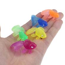 10pcs/pack Simulation Mini Colorful PVC Plastic Vivid Small Goldfish Soft Fish Model Toy For Children Random Color 2024 - buy cheap