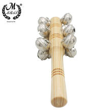 M MBAT Wooden Orff Instruments 13 Bells Vertical Bells Early Education Musical Instruments Stick Shaker Toy for Children Kid 2024 - buy cheap