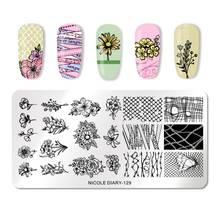 Nail Stamping Plate Flower Leaf Geometry Stamp Art Flower Beauty Template Nail Image Plate Stencil DIY Printing Tools 2024 - buy cheap