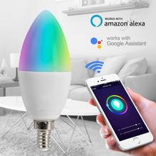 Tuya Zigbee 3.0 Smart Candle Bulb RGBCW E14/E12 5W LED Voice Control Works With Alexa Google Home Via Zigbee Hub 2024 - buy cheap