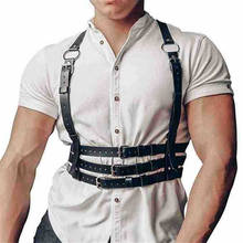 Men Leather Harness Adjustable Chest Crop Top Club Cosplay Suspender Male Exotic Sexy Gay Harness Gothic Chest Harness Strap 2024 - buy cheap