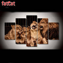 FATCAT Animals Lion Family Diamond Painting diy 5 piece Full Square Round Drill Diamond Embroidery Sale Art Home Decor AE990 2024 - buy cheap