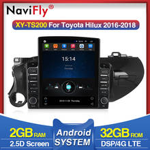 Sistema multimídia automotivo, reprodutor com 4g de tela de 9.7 polegadas, android, rádio, navegação gps, bluetooth, para toyota hilux pick up an120, 2015, 2016, 2017, 2018, 2019 2024 - compre barato