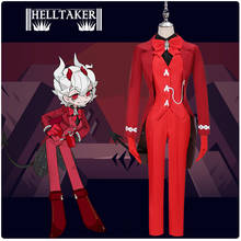 Helltaker-Disfraz de Beelzebub para adultos, Blazer, camisa, pantalones, orejas de cola, disfraz de Halloween 2024 - compra barato